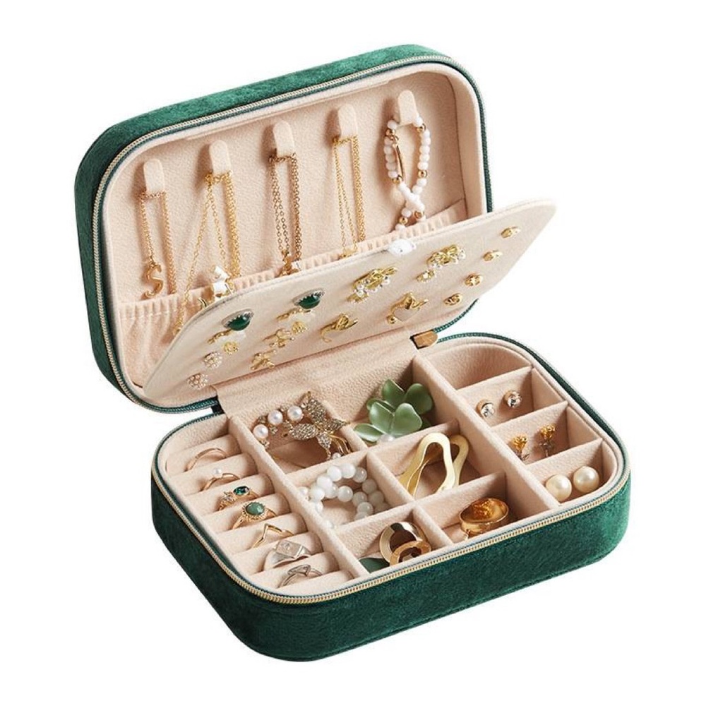 Medium jewelry boxes, with three spaces to store jewelry.